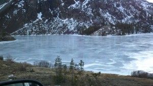 Tioga Pass Frozen Lake